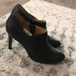Beautiful black leather Coach booties size 7